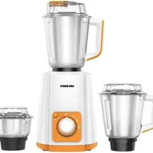 Nikai 700W Blender With 3 Jars 1.5 Ltr Liquid And Grinding Jar Stainless Steel And 3 Speed Settings White Model NB594A | 1 Year Warranty