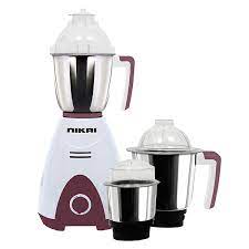 NIKAI 1.5L Mixer Grinder Powerful Motor 750W With Overload Protection White Model NB494A | 1 Year Warranty