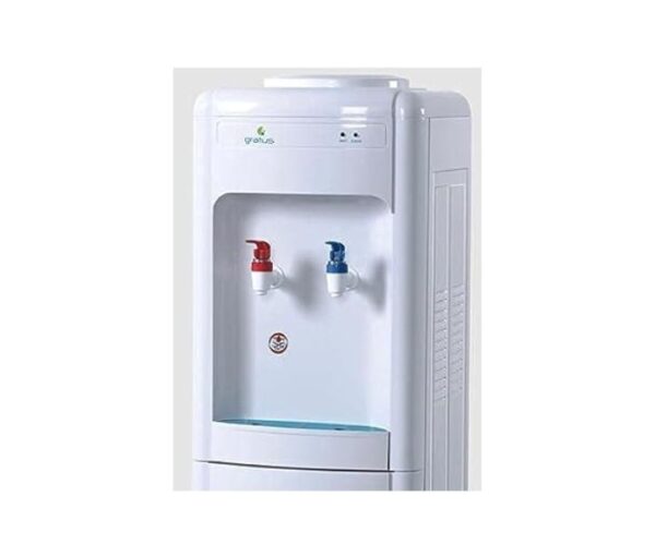 Gratus Water Dispenser Hot And Cold With Refrigerator Cabinet Storage White Model-GWD520ZCFRW | 1 Year Full 2 Years Compressor Warranty.