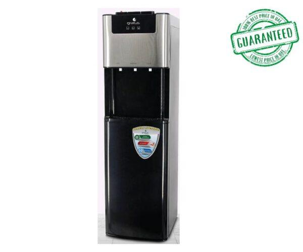 Gratus Free Standing Water Dispenser Top Loading Hot And Cold Black Model-GWDB413ACRCW | 1 Year Brand Warranty.