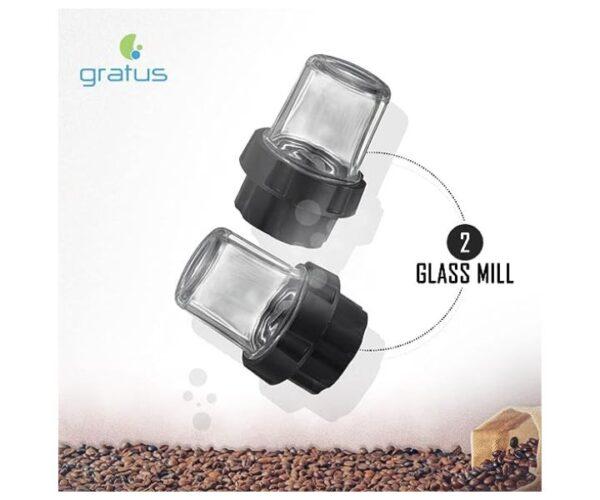 Gratus 1.5 Litres Blender With 3 Glass Jar Color Black Model-GBG5503FC | 1 Year Brand Warranty.