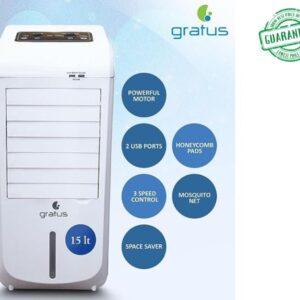 Gratus 15 Litres Water Cooler Baarid Series Color White Model-GADX9939 | 1 Year Brand Warranty.