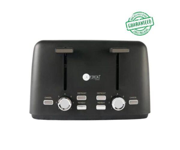 AFRA Japan Electric Breakfast Toaster 1600W Black Model AF-24700TOBL | 1 Year Full Warranty