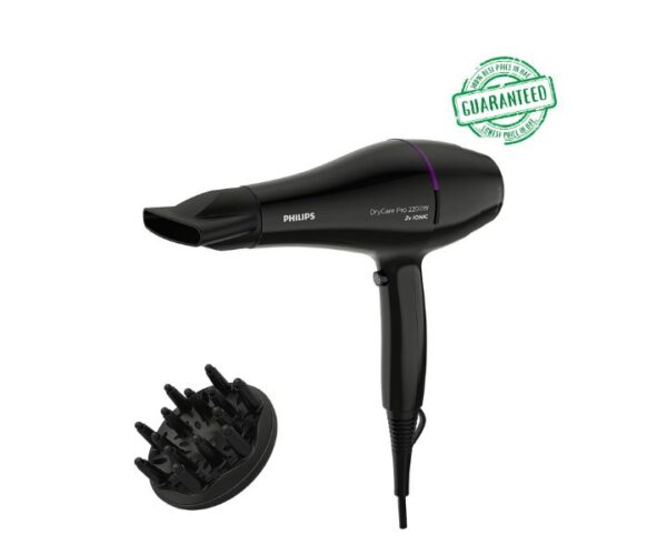 Philips Dry Care Pro Hairdryer Black model BHD27403