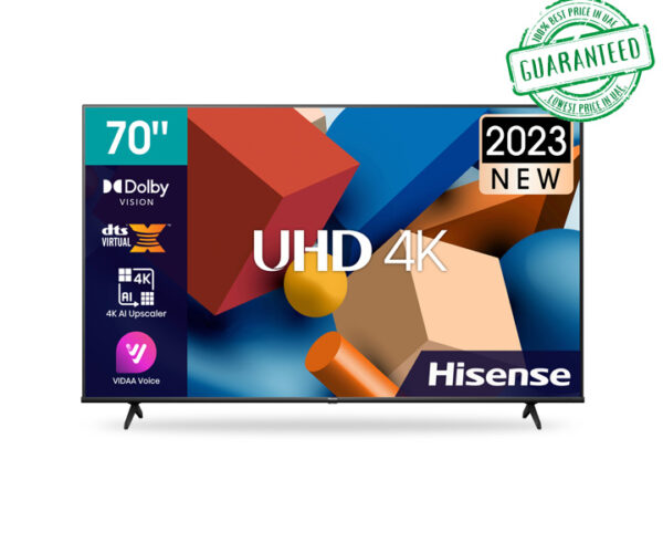 Hisense 70 Inch UHD 4K Smart TV VIDAA Model 70A6K