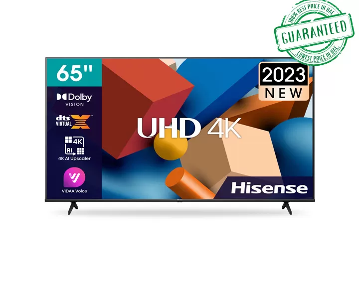 Hisense 65 Inch UHD 4K Smart TV VIDAA Dolby DTS HD Sound High Contrast Model- 65A8K | 1 Year Warranty