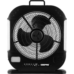 Geepas 12" Rechargeable Fan With Remote Control Model GF21190 | 1 Year Full Warranty