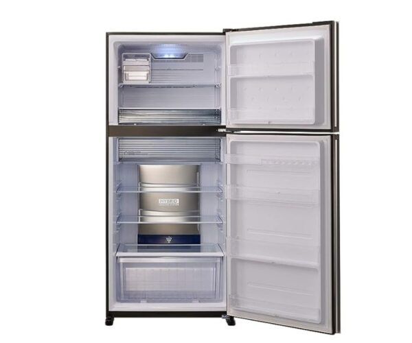 Shrap 260 Litres Refrigerator Double Door Indox Silver Model-SJ-HM260-HS2 | 1 Year Full 5 Years Compressor Warranty.