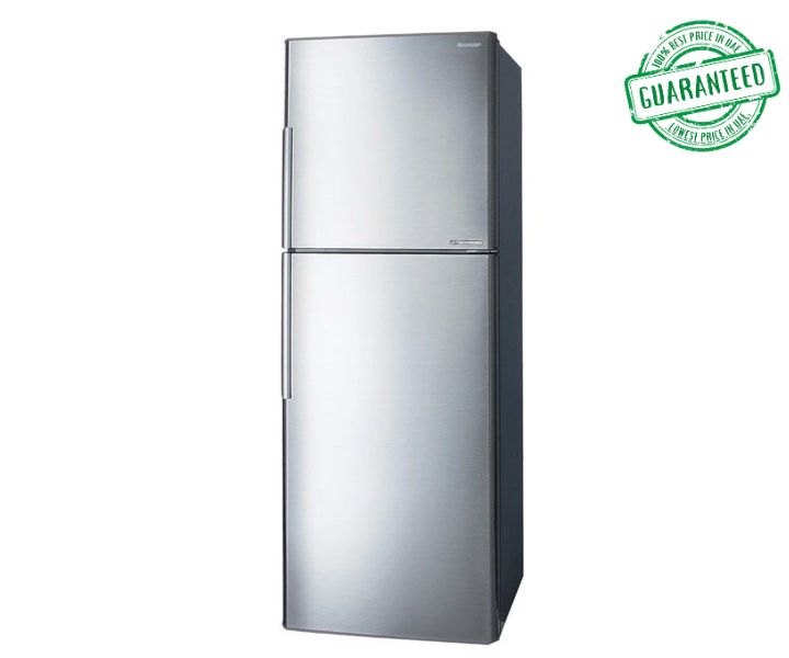 Sharp 286 Litres Refrigerator Double Door Silver Model-SJ-S390-SS5 | 1 Year Full 10 Years Compressor Warranty.