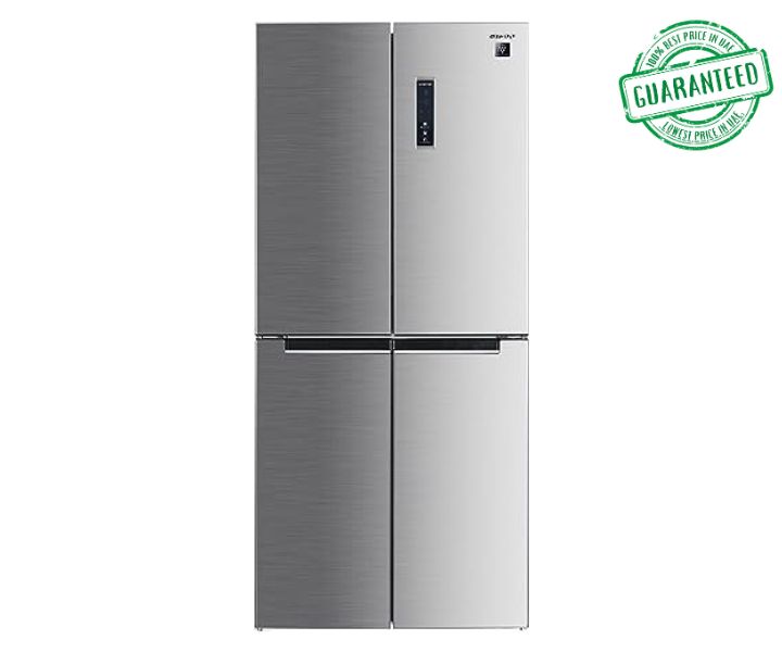 Sharp 560 Litres Refrigerator French 4 Door Energy Efficient Inverter With Plasmacluster Technology Silver Model-SJ-FH560-DS3 | 1 Year Full 5 Years Compressor Warranty.