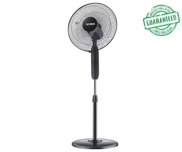 Aardee Free Standing Electric - Pedestal Fan Color Black Model-AR-1665PFR | 1 Year Brand Warranty.