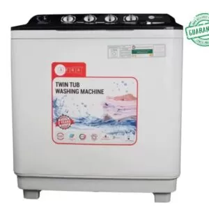 AFRA Japan 10 Kg Twin Tub Top Load Washing Machine White/Black Model ‎AF-1061WMWB | 1 Year Full Warranty