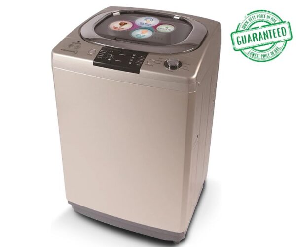 Gratus 13 KG Washing Machine Top Load with Powerful motor, LED indications, Delay wash options, Fuzzy Controls, Tempered Glass Top lid, Silver Model-GTW1351KCDX | 1 Year Brand Warranty.