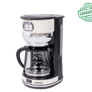 Daewoo 1.38 Litres Coffee Maker 13 Cup Drip With Glass Kettle, Black Model-DW-DCM-1872 | 1 Year Brand Warranty.
