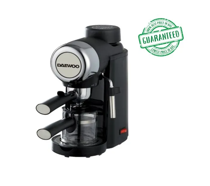 Daewoo 0.24 Litres Espresso Maker  800 W Color Black Model-DW-DES-4840 | 1 Year Brand Warranty.