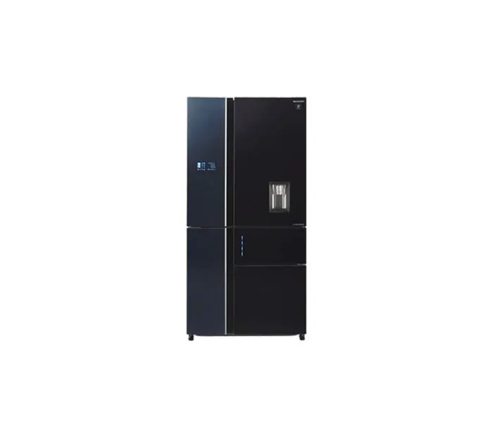 Sharp 825 Litres Refrigerator Five French Doors With Water Dispenser Black Model SJ-FSD910N-BK3 | 1 Year Full 5 Years Compressor Warranty.