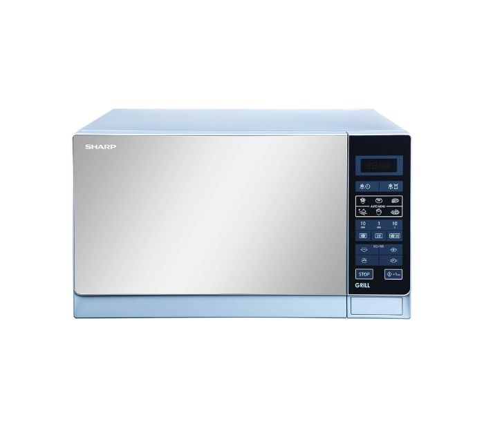 Sharp 25 Liters Microwave Oven With Mirror Finished Digital Combination Silver Model R-75MT-S | 1 Year Warranty.