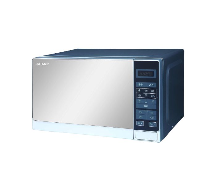 Sharp 20 Liter Digital Solo Microwave With 6 Auto Cooking Menus Silver Model R-20MT(S) | 1 Year Warranty.