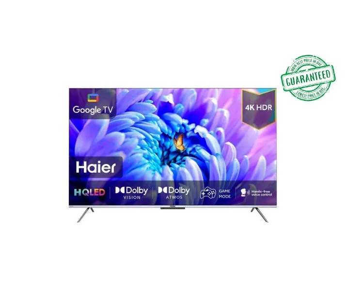Haier 55 Inch HQLED 4K HDR UHD Google TV Black Model-H55P751UXD1  | 1 Year Full Warranty