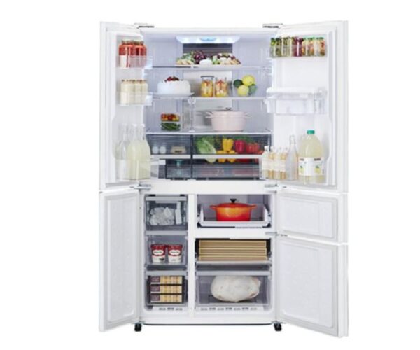 Sharp 850 Litres Refrigerator 26 Cubic Feet With 5 Doors Color Silver Model-SJ-FP910-SS5 | 1 Year Full 5 Years Compressor Warranty.