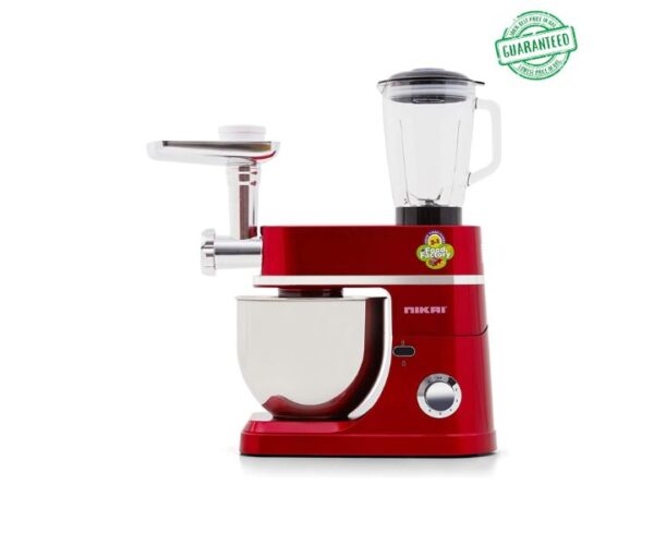 Nikai 1200W Food Processor With 6 Speed Settings Red And Silver Model NFP555LDN3 | 1 Year Warranty
