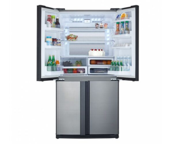 Sharp 724 Litres Refrigerator With Non-Frost French Bottom Color Silver Model-SJ-FE87V SS5 | 1 Year Full 5 Years Compresssor Warranty.