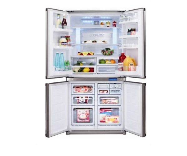 Sharp 678 Litres Refrigerator With Non-Frost French Bottom Color Silver Model-SJ-FS85V SL5 | 1 Year Full 5 Years Compresssor Warranty.