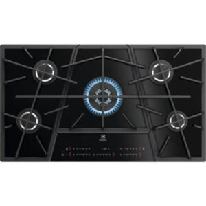 Electrolux 5 Burner Built In Ceramic Gas Hob Color Black Model - KGV9539IK | 1 year warranty