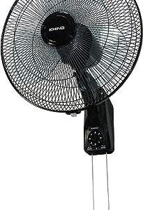 KHIND 16 Inch Wall Fan with 3 Leaf AS Blade Double Pull Chord Function Color Black Model WF16K2 | 1 year warranty
