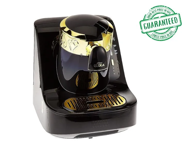 Arzum Okka Turkish Coffee Maker Color Black/Gold Model-Ok-008B | 1 Year Brand Warranty.