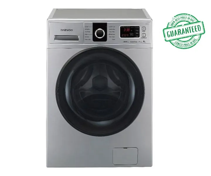 Daewoo 8 KG Front Loading Washing Machine Silver Model-DWD-GFD1443 | 1 Year Brand Warranty.