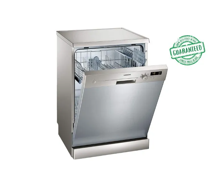 Siemens 5 Programs 12 Place Settings Free Standing Dishwasher Silver Model SN25D800GC | 1 Year Full Warranty
