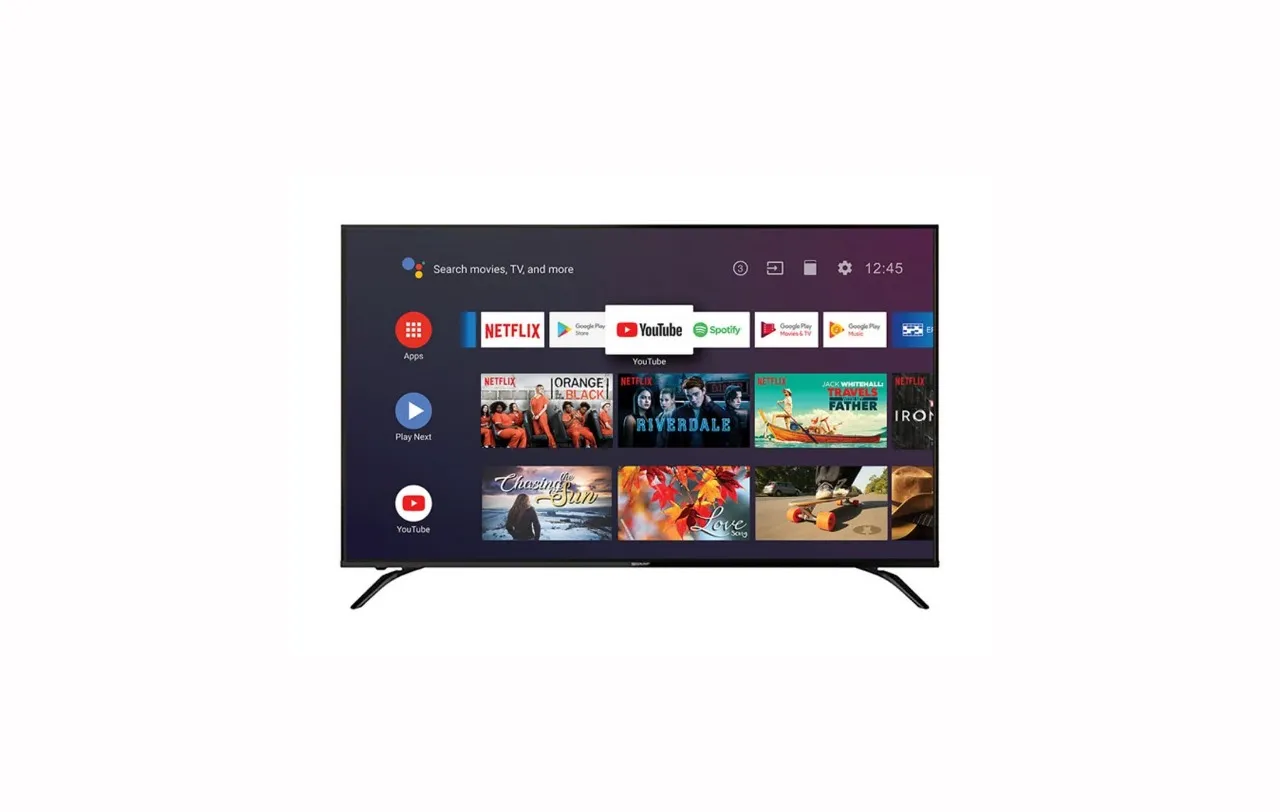 Sharp 70 Inch TV 4K AQUOS XLED Ultra HD Mini Google Android With YouTube Black Model 4T-C70BK1X | 1 Year Warranty.