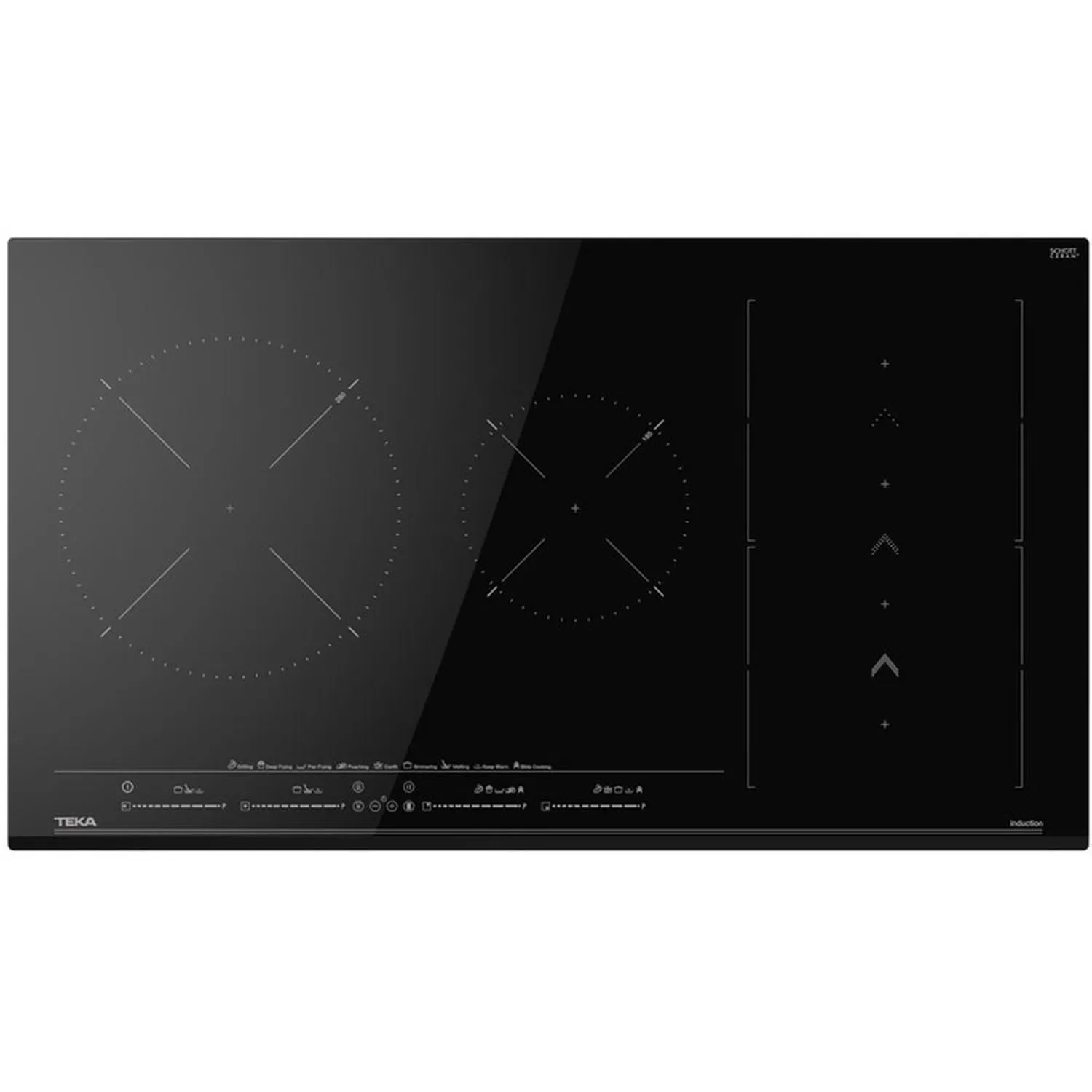 Teka 7200W Induction Flex Hob with Slide Cooking function and 4 cooking zones Black Model IZS 96700 MST | 1 Year Warranty