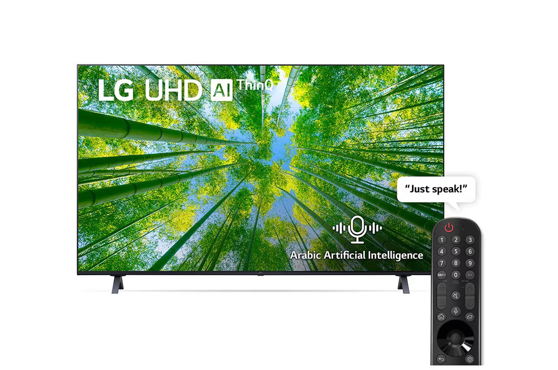 LG 65 Inch LED 4K UHD Smart WebOS TV With ThinQ AI Active HDR (UQ8000 Series) Black Model- 65UQ80006EG | 1 Year Warranty
