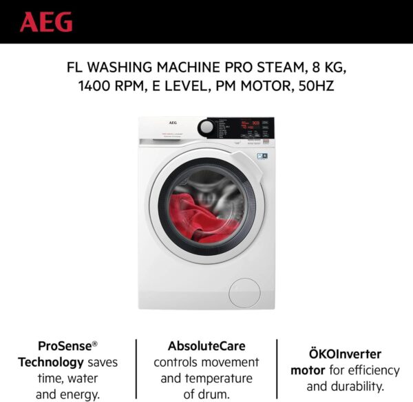 AEG 10Kg Front Load Washing Machine LFE7C1412B