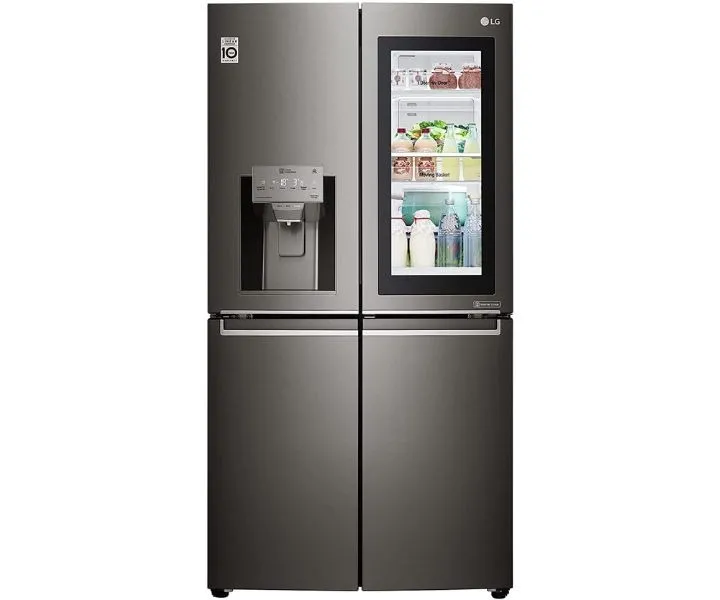 LG 716 Liters French Door Side by Side Refrigerator Stainless Steel Black Model GR-X39FMKHL | 1 Year Full 5 Years Compressor Warranty