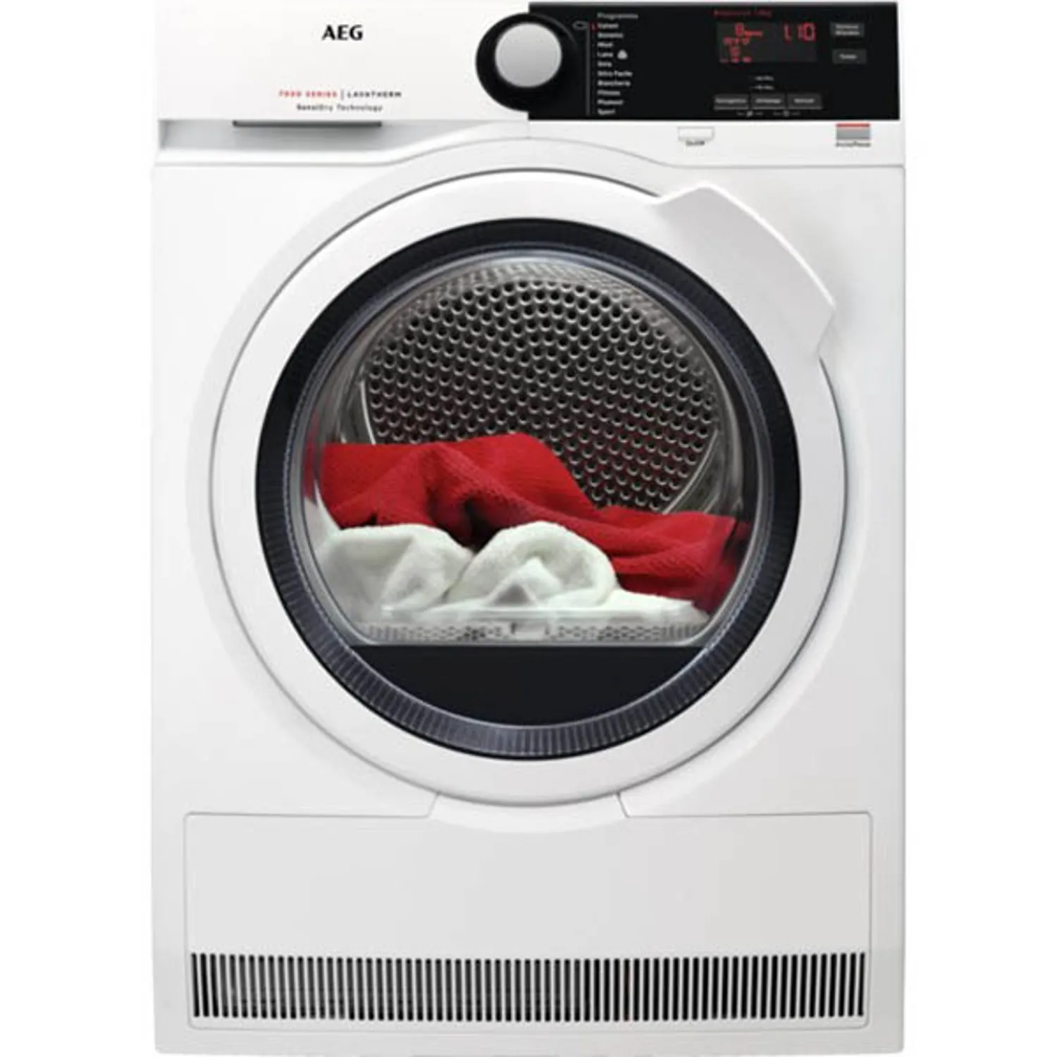 AEG 8 kg Free Standing Condenser Dryer  With LED And Timing Dry White Model T7DBE831 | 1 Year Full Warranty