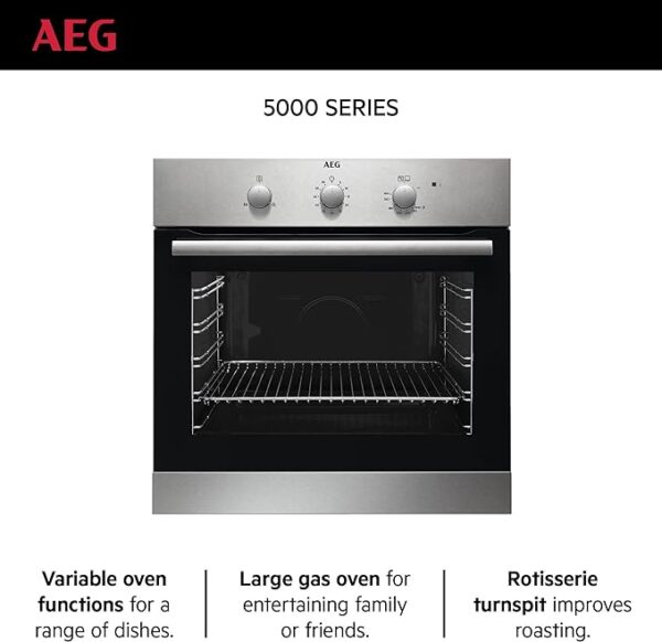 AEG 60Cm Built In Gas Oven BGB211011M