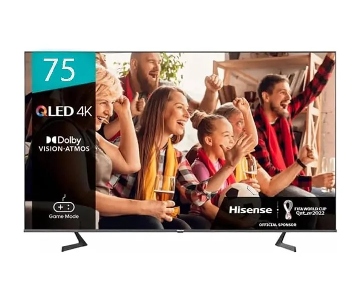 Hisense 75 Inch 4K Ultra HD Quantum Dot Color Smart LED TV Dolby Vision and Atoms Model 75A7HQ | 1 Year Full Warranty.