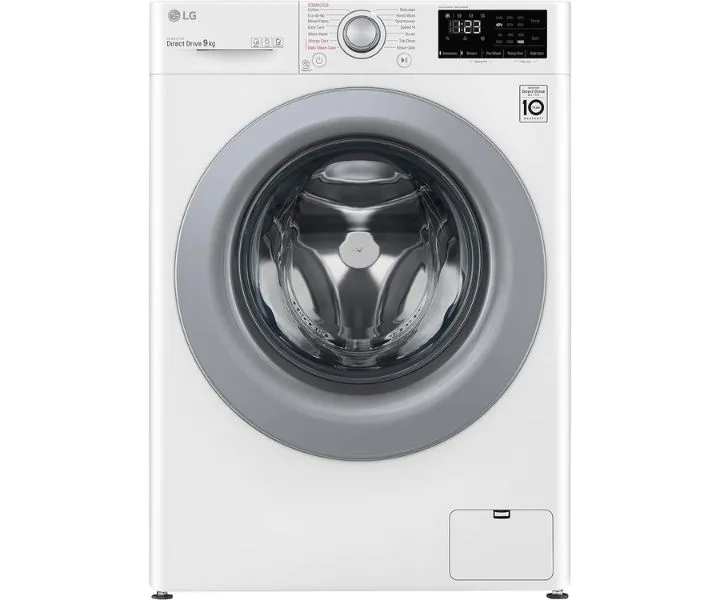 LG 9kg Direct Drive Washing Machine 14000 RPM White Model F4V309WSE | 1 Year Full Warranty
