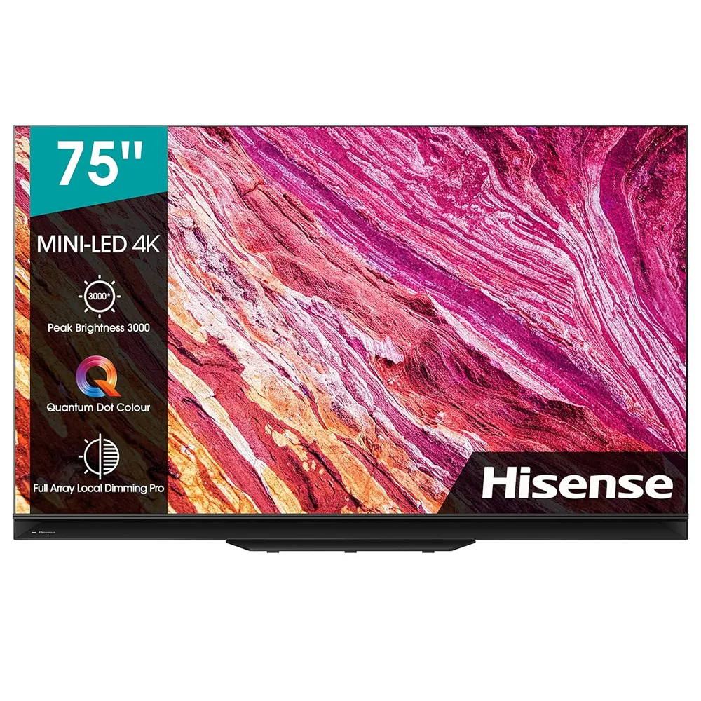 Hisense 75 Inch UHD 4K Resolution Smart TV Dolby Vision IQ Atmos Full Array Local Dimming Pro IMAX Enhanced 120Hz Black Model 75U9GQ | 1 Year Warranty.