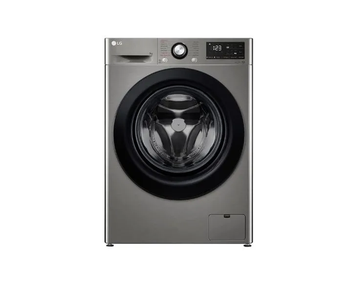 LG 9 Kg  Front Washing Machine Direct Drive Motor 1400 RPM 14 Programmers Silver Model F4R6VYGCP | 1 Year Warranty