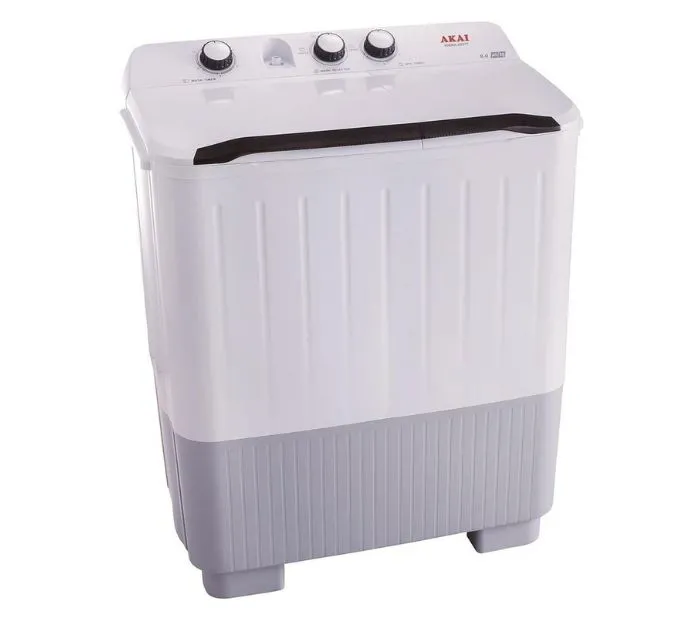 Akai 10 Kg Twin Tub Washing Machine Semi Automatic Color White Model | WMMA-X010TT | 1 Year Warranty.