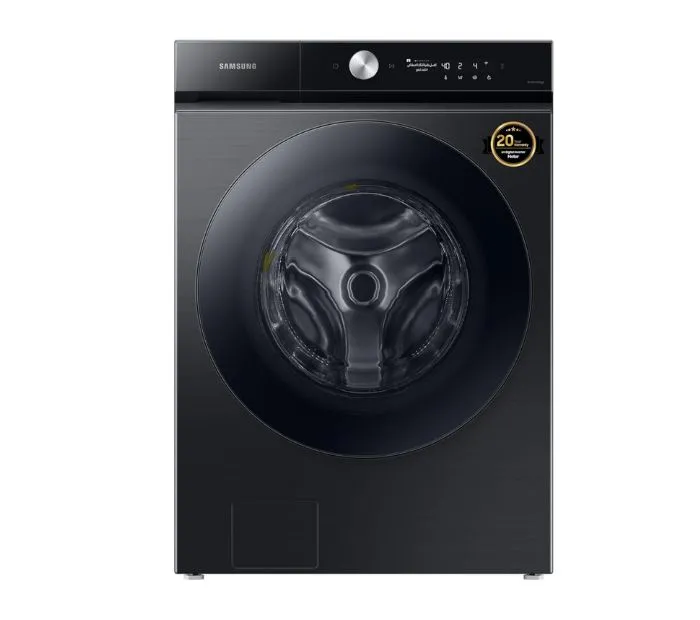 Samsung 18 kg Washer Dryer Combo EcoBubble and AI Wash Black Model WD18B6400KV/GU | 1 Year Full 20 Year Warranty on Digital Inverter Motor