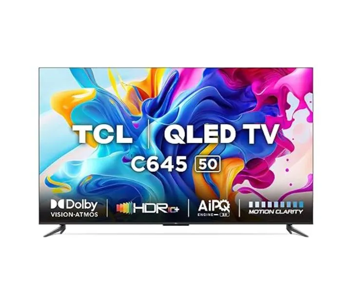 TCL 50 Inches 4K Ultra HD Smart QLED Google TV Black Model-50C645 | 1 Year Warranty