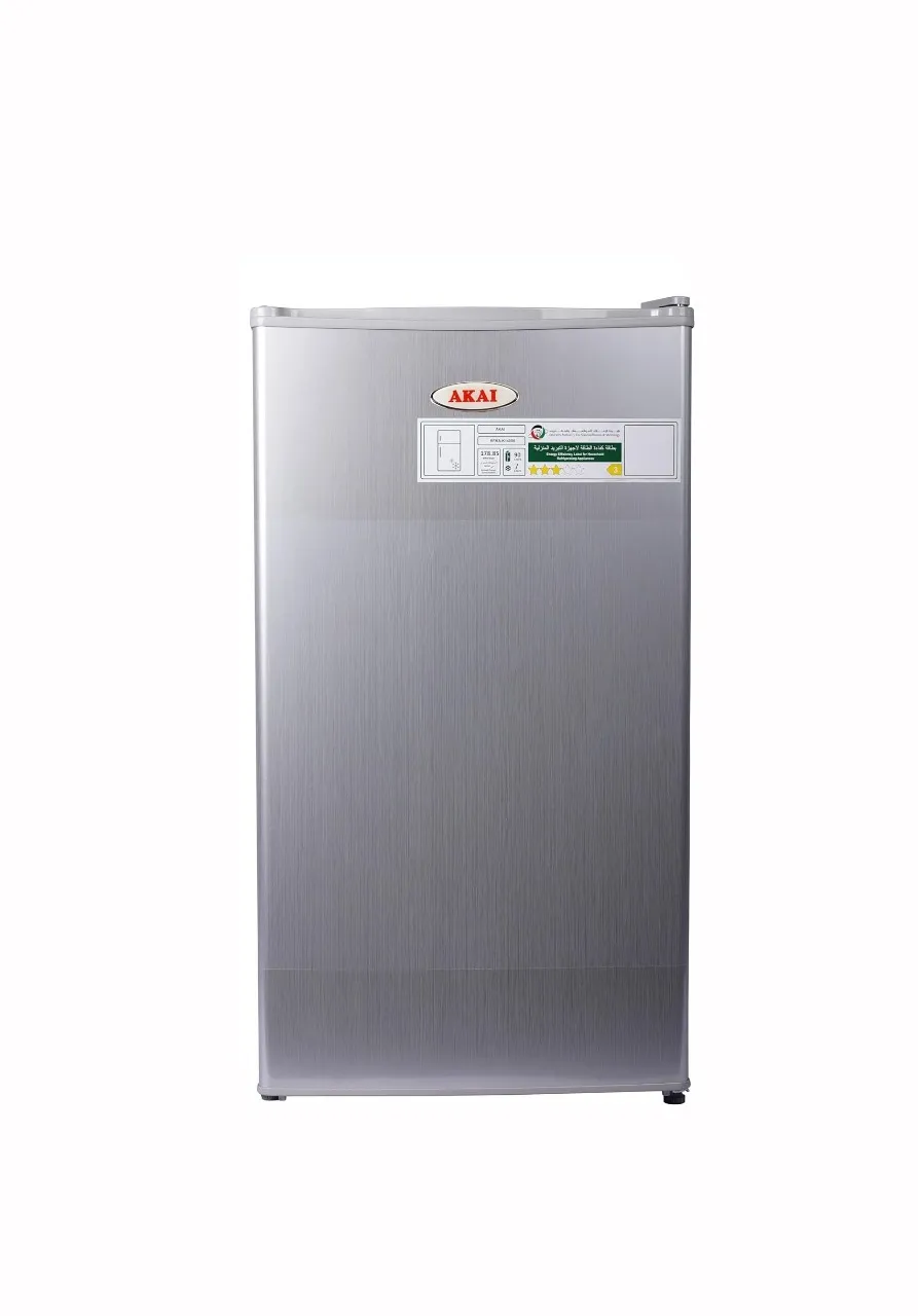 Akai 140 Liter Single Door Refrigerator Color Silver Model- RFMA-K140S | 1 Year Full 5 Year Compressor Warranty.