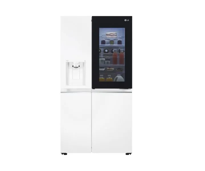 LG 674 L Side by Side Refrigerator Instaview Door-in-Door with Dispenser White Model-GR-X267CQHS | 1 Year Full 5 Years Compressor Warranty